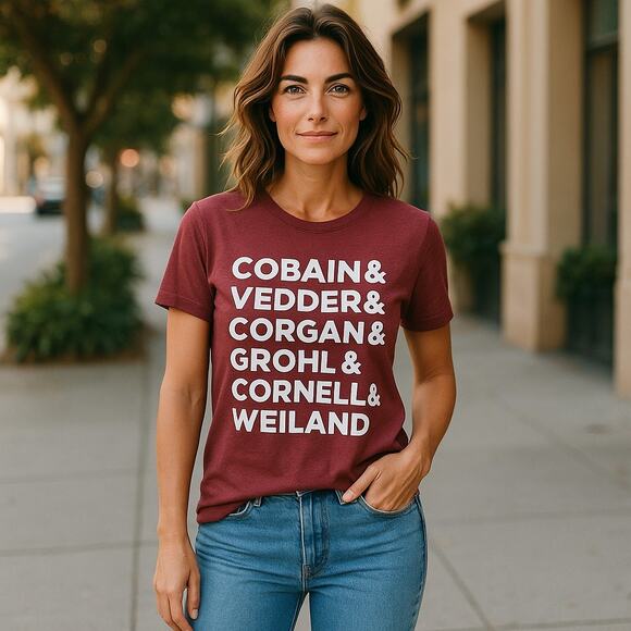 Instant Message Band Tee Grunge L Cobain Cornell Vedder Weiland Grohl Corgan - Picture 2 of 6